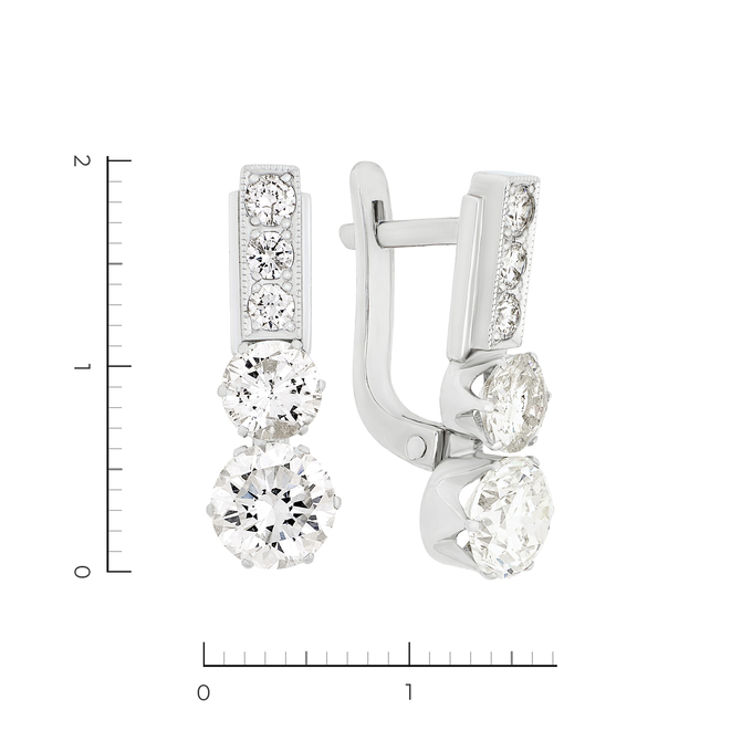 Серьги из золота 585 пробы c бриллиантами, Л 2810 0664 за 695000