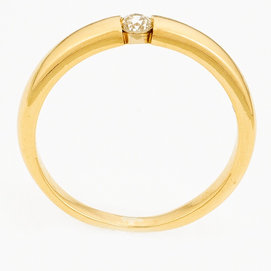 Кольцо из желтого золота 750 пробы c 1 бриллиантом, Л05136698 за 21950