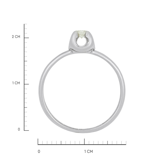 Кольцо из золота 585 пробы c бриллиантом, Л 2213 0684 за 19500