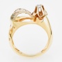 Кольцо из комбинированного золота 500 пробы c 7 бриллиантами Л23135552 фото 3