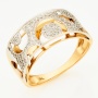 Кольцо из комбинированного золота 585 пробы c 98 бриллиантами Л61005310 фото 1