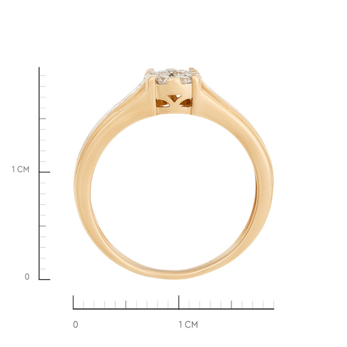 Кольцо из золота 585 пробы c бриллиантами, Л 6202 1626 за 32400