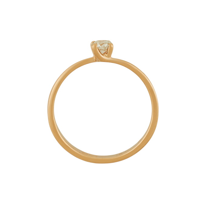 Кольцо из золота 585 пробы c бриллиантом, Л 5104 2069 за 27120