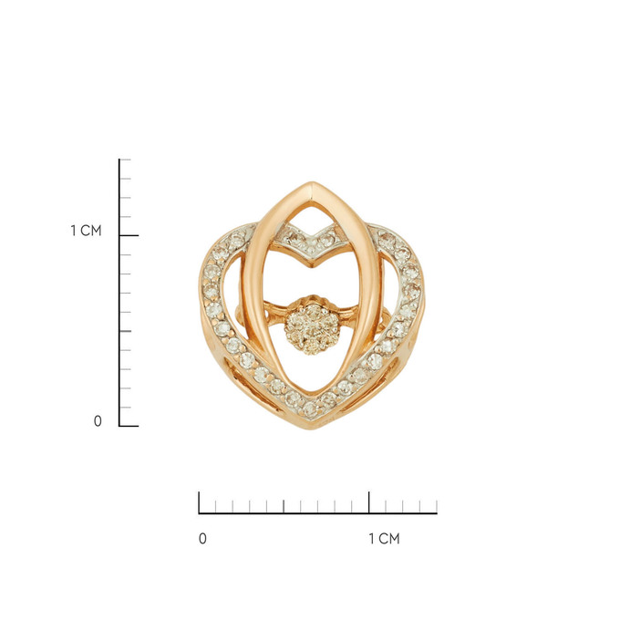 Подвеска из золота 585 пробы c бриллиантами, Л 5703 8651 за 18320