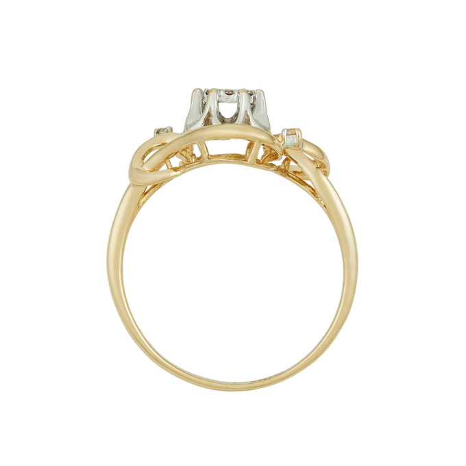 Кольцо из золота 585 пробы c бриллиантами, Л 0614 1238 за 34000