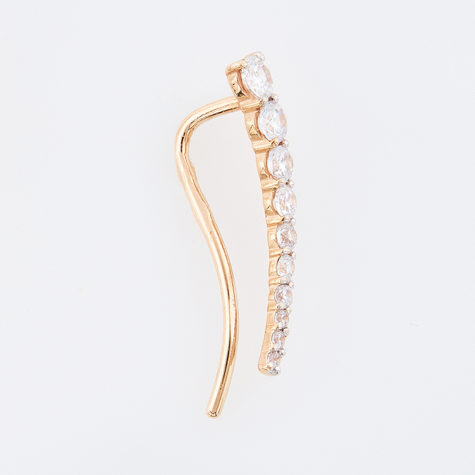 Серьги из золота 585 пробы c фианитами