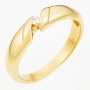 Кольцо из желтого золота 585 пробы c 1 бриллиантом Л11134213 фото 1