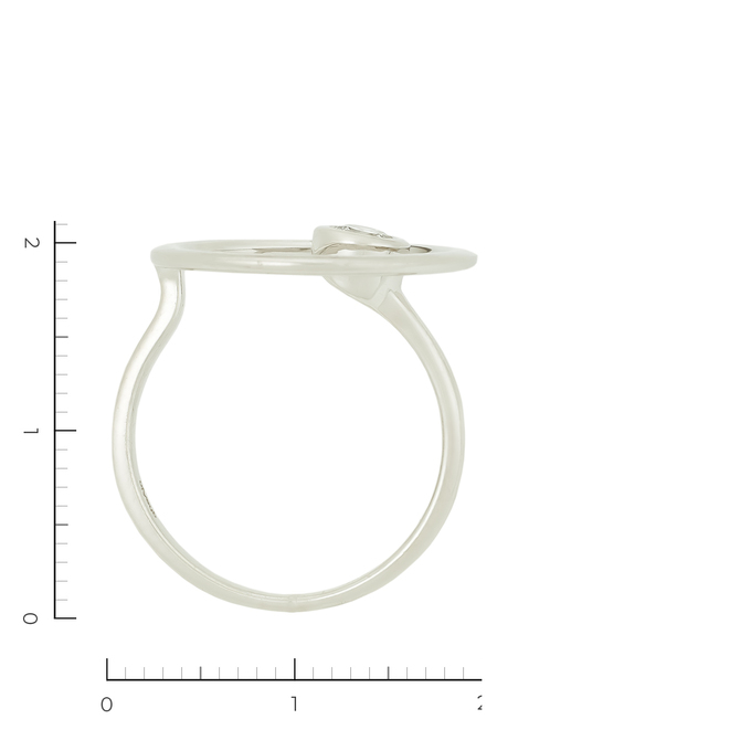 Кольцо из белого золота 585 пробы c 1 бриллиантом