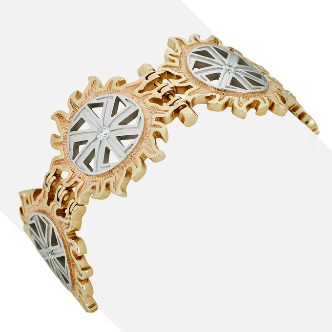 Браслет из золота 585 пробы c бриллиантами, Л 2811 7717 за 850000