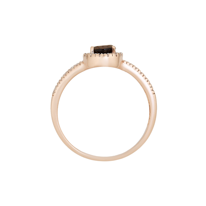 Кольцо из золота 585 пробы c раухтопазом и фианитами, Л 1116 4270 за 35520