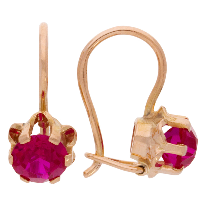 Серьги из красного золота 583 пробы