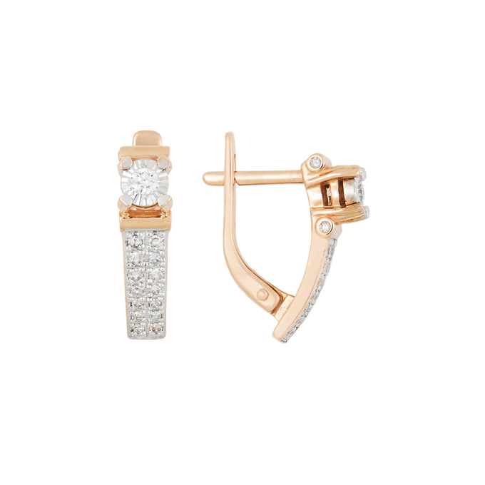 Серьги из золота 585 пробы c бриллиантами, Л 4807 3957 за 41840