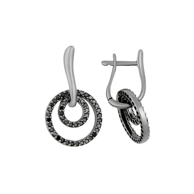 Серьги из золота 585 пробы c бриллиантами, Ц О007 1354 за 51600