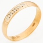 Кольцо из комбинированного золота 585 пробы c 5 бриллиантами Л08075010 фото 1