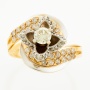 Кольцо из комбинированного золота 750 пробы c 83 бриллиантами Л46048089 фото 2