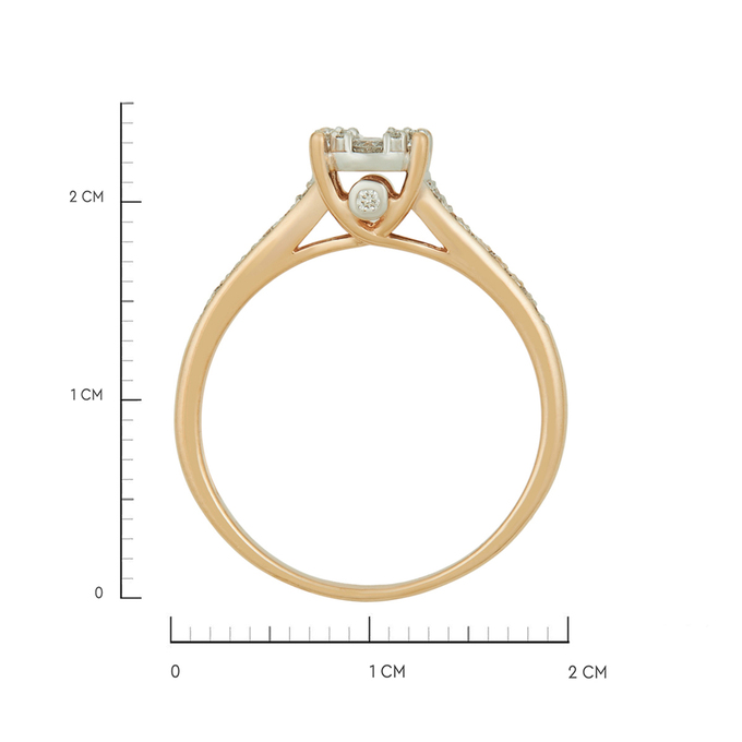 Кольцо из золота 585 пробы c бриллиантами, Л 6202 0851 за 47920