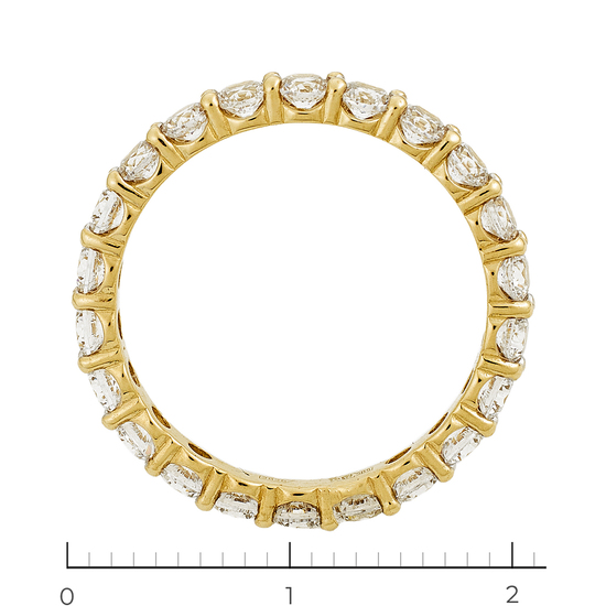 Кольцо из желтого золота 585 пробы c фианитами, Л22115718 за 6000