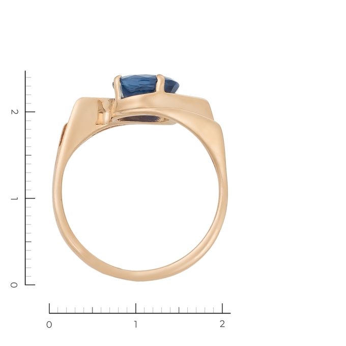 Кольцо из золота 585 пробы c 1 сапфиром, Л 1615 0542 за 48720