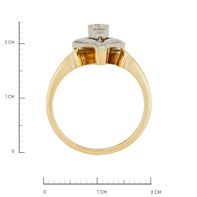 Кольцо из золота 585 пробы c бриллиантами, Л 0514 3894 за 89200
