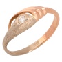Кольцо из комбинированного золота 585 пробы c 1 бриллиантом 012171 фото 1