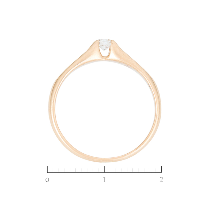 Кольцо из золота 585 пробы c 1 бриллиантом, Л 5804 6832 за 20720