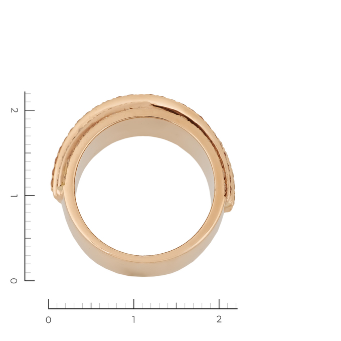 Кольцо из красного золота 585 пробы c 45 камнями синтетическими и 106 фианитами, Л 3011 0671 за 128080