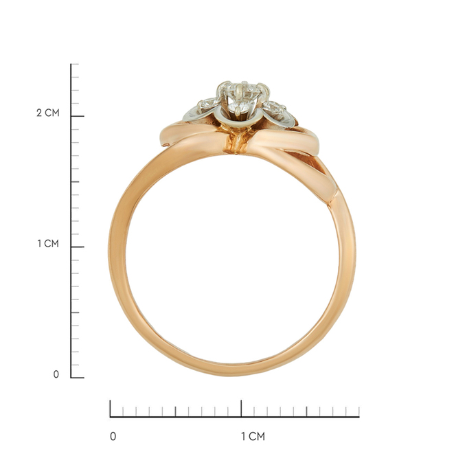 Кольцо из золота 585 пробы c бриллиантами, Л 7601 6331 за 48800