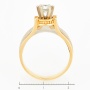 Кольцо из комбинированного золота 585 пробы c 1 бриллиантом Л32059231 фото 4