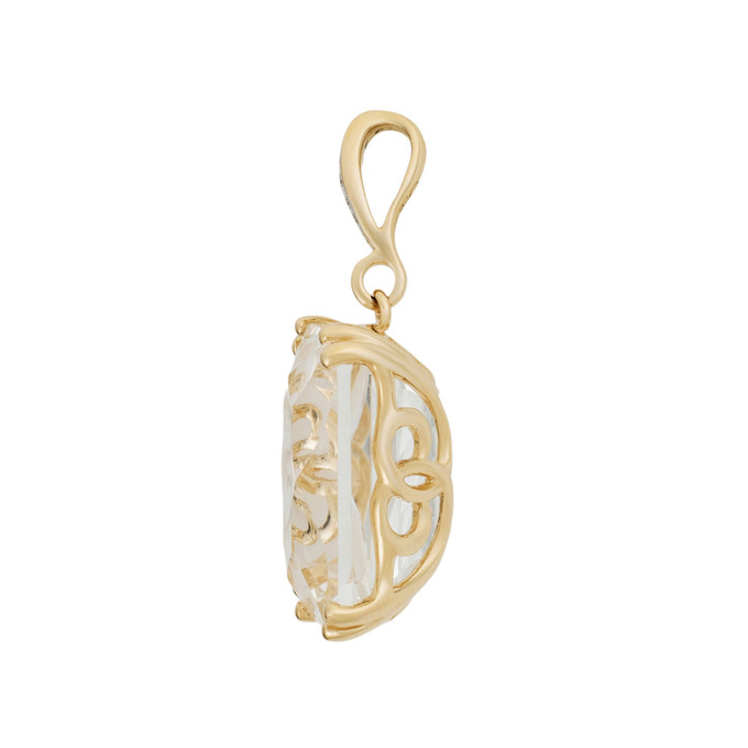 Подвеска из золота 585 пробы с горным хрусталём и бриллиантами, Л 2413 6326 за 43900