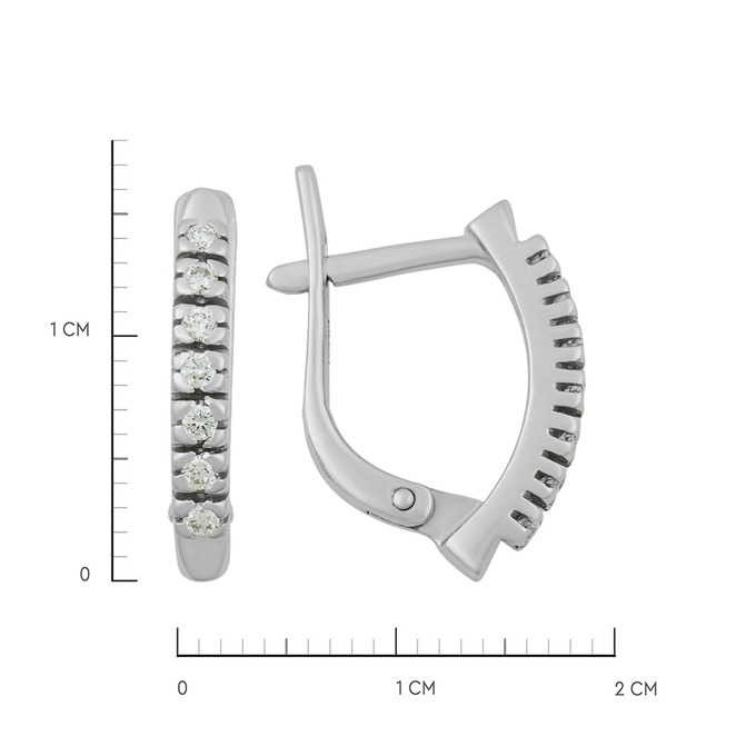 Серьги из золота 585 пробы c бриллиантами, Л 7101 4820 за 41440
