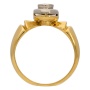 Кольцо из комбинированного золота 750 пробы c 1 бриллиантом 008394 фото 2
