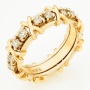 Кольцо из комбинированного золота 585 пробы c 16 бриллиантами Л04078614 фото 1