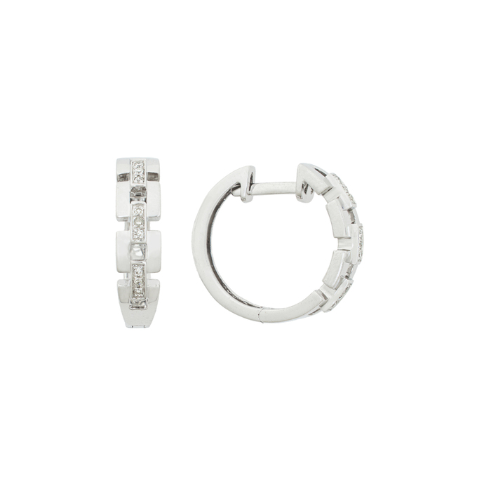 Серьги из золота 585 пробы c 18 бриллиантами