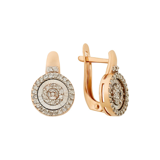 Серьги из золота 585 пробы c бриллиантами, Ц О007 2603 за 42000