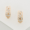 Серьги золото, 585, 3 к.,2,01 гр. (чистый вес 1,97 гр.) со следами износа; 32 Бриллиант Кр17 3/4 вес 0,064 ct