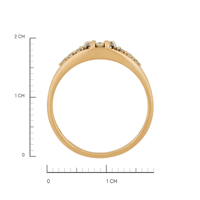 Кольцо из золота 585 пробы c бриллиантами, Л 6002 5497 за 17850