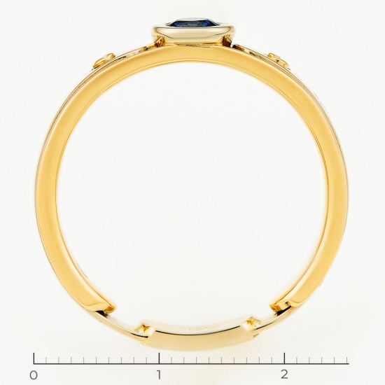 Кольцо из желтого золота 750 пробы c 1 дифф. сапфиром, Л28080322 за 90000