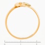 Кольцо из комбинированного золота 583 пробы c 1 бриллиантом Л12077880 фото 4