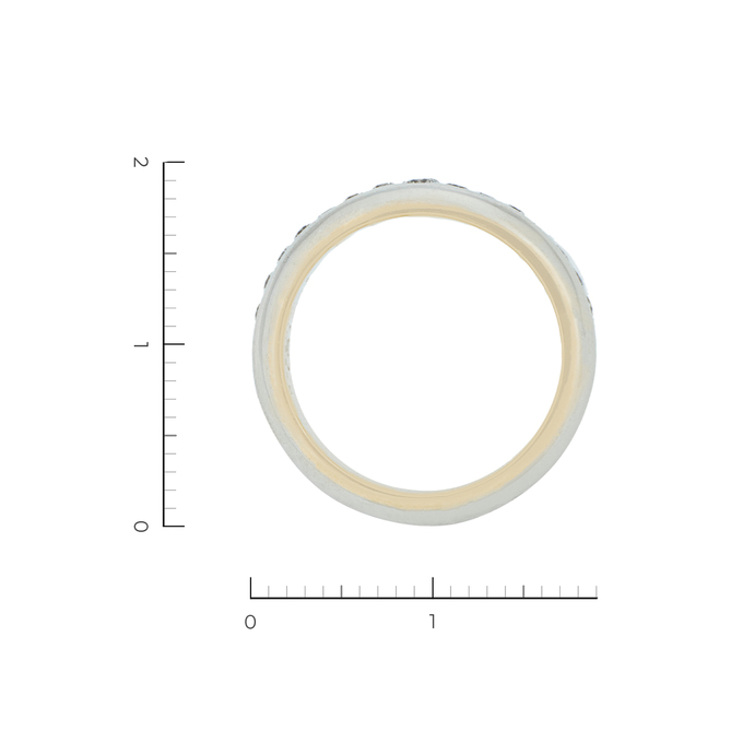 Кольцо из комбинированного золота 585 пробы c 15 бриллиантами, Л 0615 4601 за 59920
