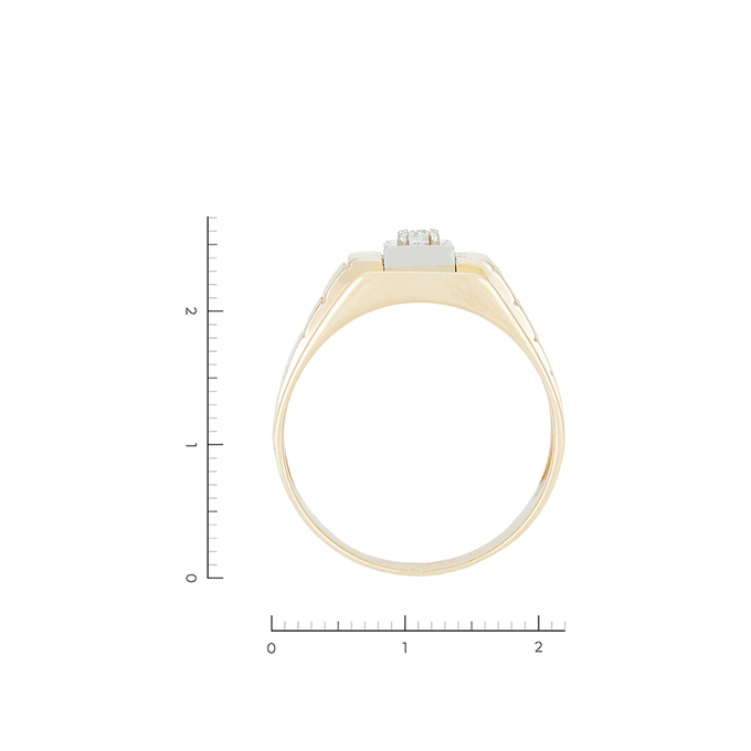 Кольцо из золота 585 пробы c 1 бриллиантом, Л 1115 8642 за 85600