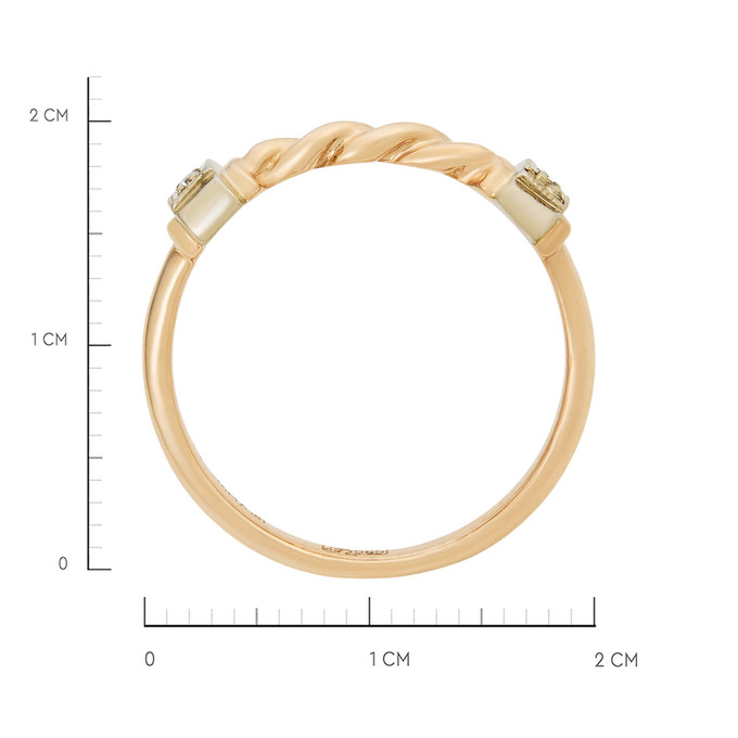 Кольцо из золота 585 пробы c бриллиантами, Л 0514 9293 за 35200