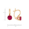 Серьги из золота 585 пробы с корундами