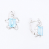 Серьги из золота 585 пробы c 2 топазами