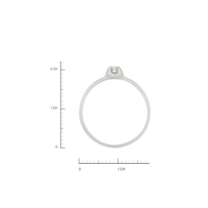 Кольцо из золота 585 пробы c бриллиантом, Л 4710 6770 за 7600