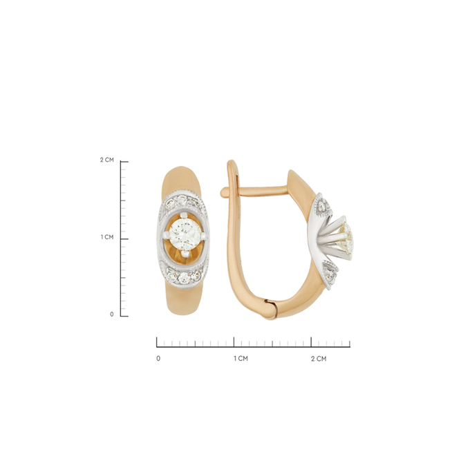 Серьги из золота 585 пробы c бриллиантами, Л 2212 2014 за 199000