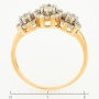 Кольцо из комбинированного золота 585 пробы c 3 бриллиантами Л22099829 фото 4