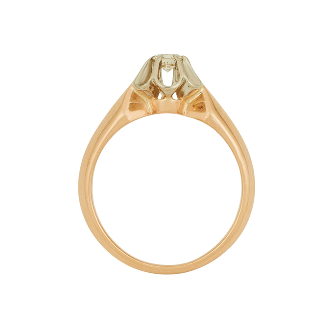 Кольцо из золота 583 пробы c бриллиантом, Л 1909 5519 за 63920