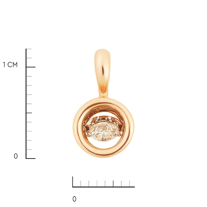Подвеска из золота 585 пробы c бриллиантом, Л 2811 8439 за 38400