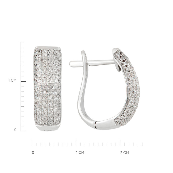 Серьги из золота 585 пробы c бриллиантами, Ц О007 2812 за 52000