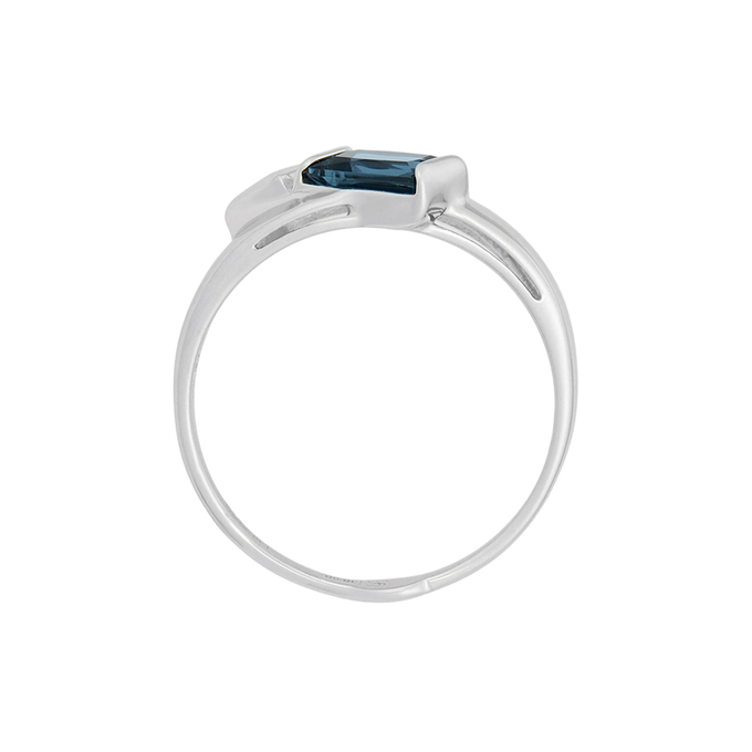 Кольцо из золота 585 пробы c топазом Лондон и фианитом, Л 2414 2427 за 21040